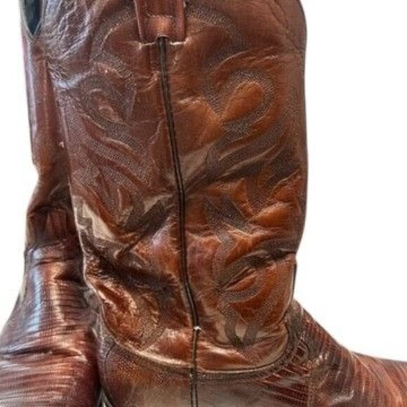 Dan Post men\'s Ringold Teju Genuine Lizard Skin Western Cowboy Boots, size 11 D main image 10